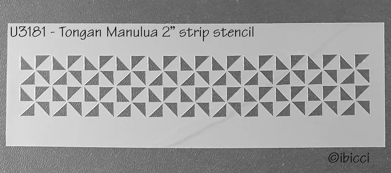 ibicci Tongan Manulua 2" strip stencil