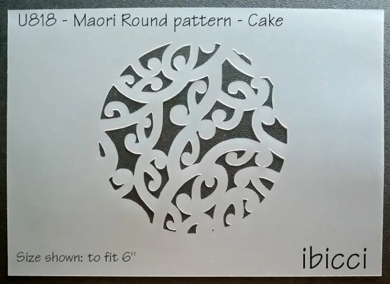 ibicci Maori Round Cake stencil