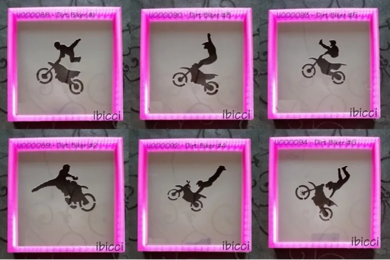 Set of 6 Dirt Bike stencils