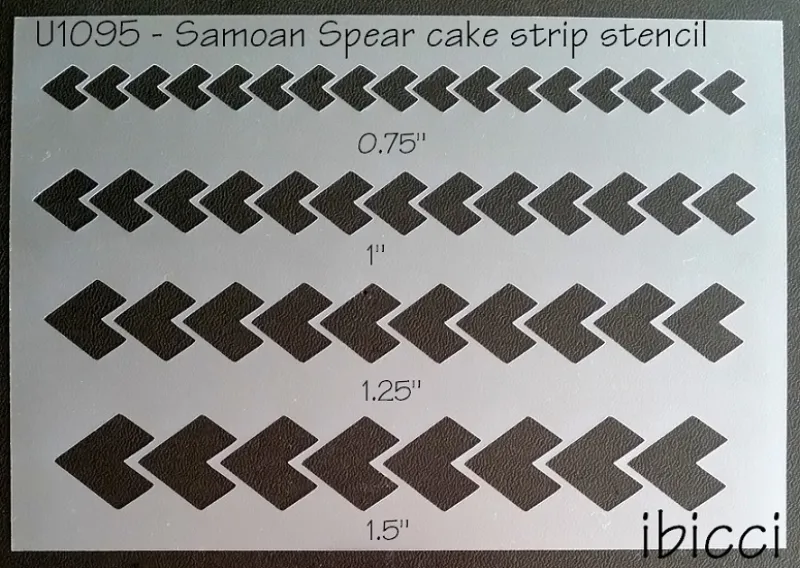 ibicci Samoan Spears stencil - All 4 sizes