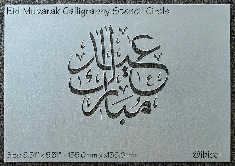ibicci Eid Mubarak Calligraphy stencil
