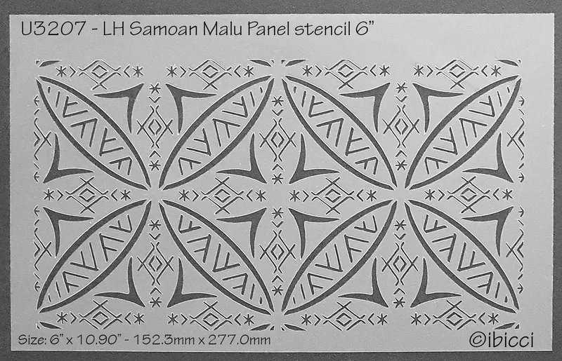 ibicci LH Samoan Malu Panel stencil 6"