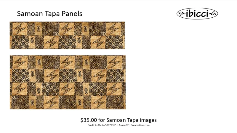 ST01 - Samoan Tapa Panel - Catalogue page