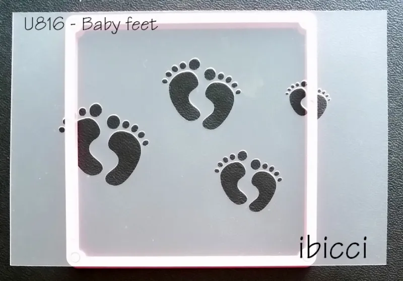 ibicci Baby Feet stencil - 4 sizes under Stencil Genie