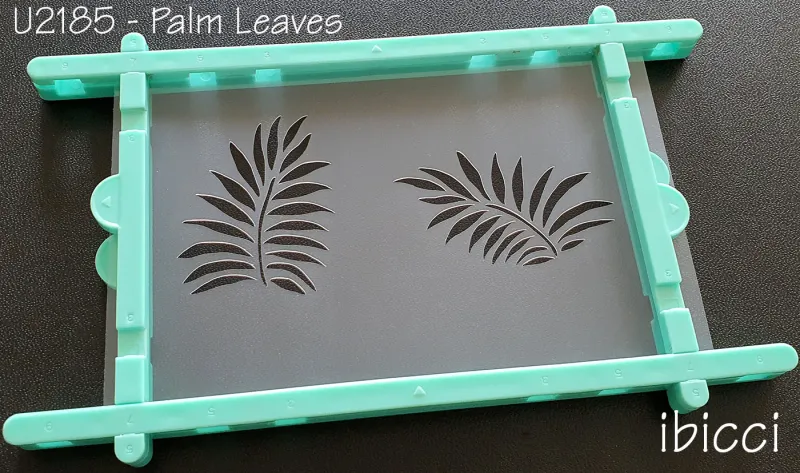 ibicci Hibiscus Collection Palm Leave cookie stencil - 2 small designs