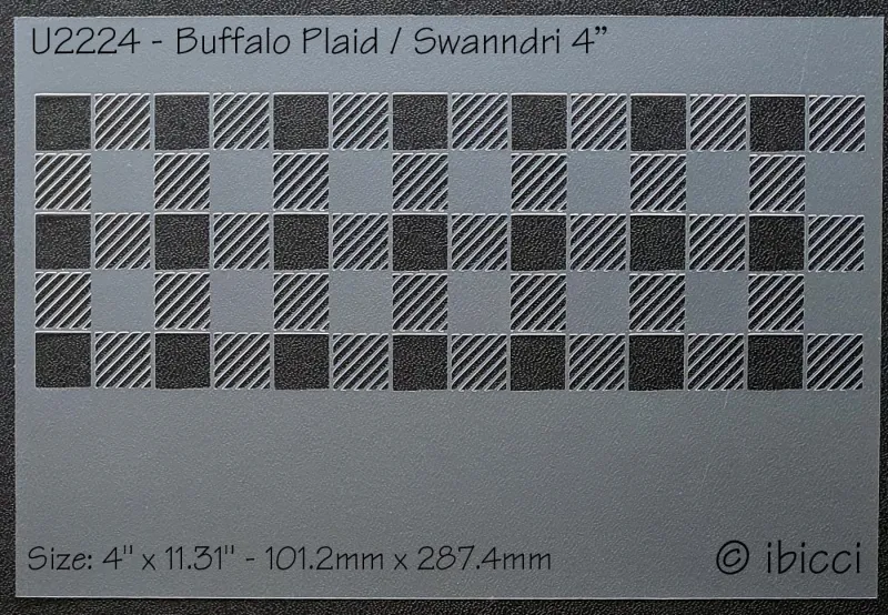 ibicci Buffalo Plaid / Swanndri 4" stencil