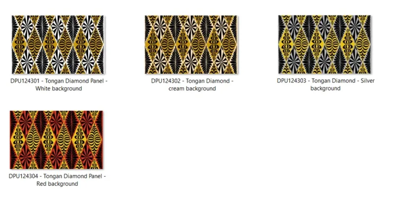 ibicci DPU1243 - Tongan Diamond Panel Digital Print options