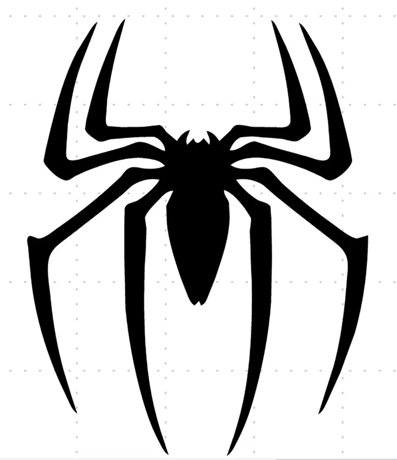 Spider logo - 2" Stencil design Unbridged