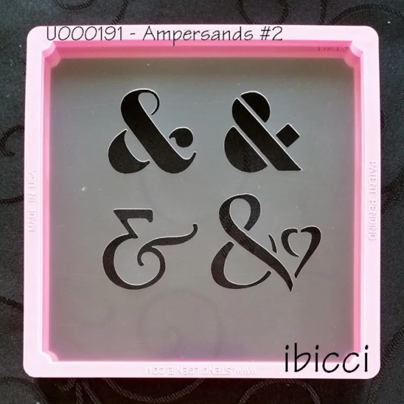 Ampersand Symbols set #2 stencils - 4 designs