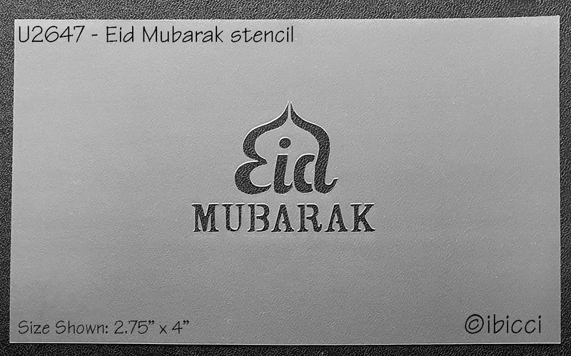 ibicci Eid Mubarak large stencil