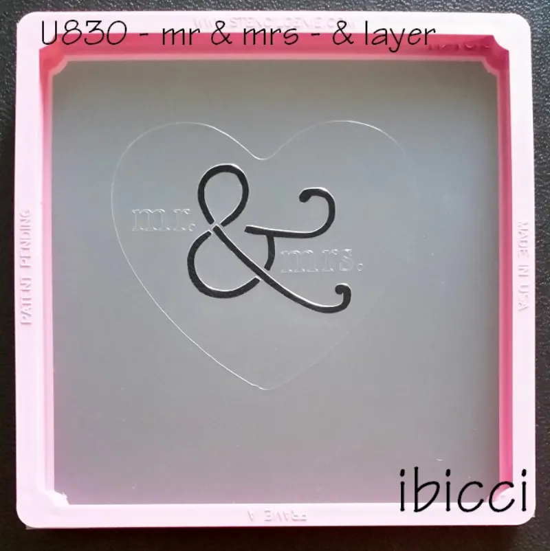 ibicci 'mr & mrs' stencil - 2 part - &
