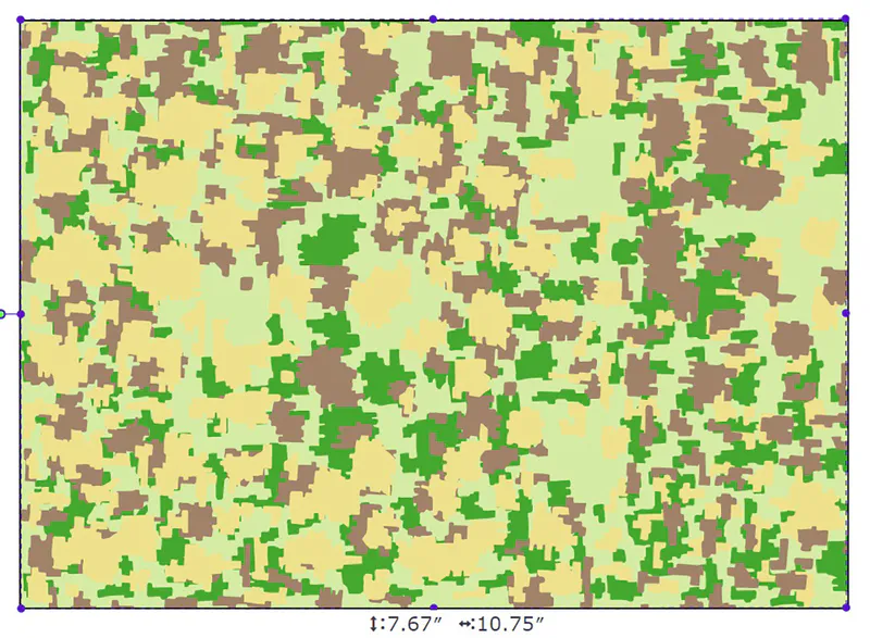 NZ Army Camouflage - Example using 4 colours