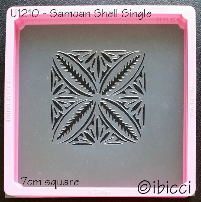 ibicci Samoan Shells Cookie stencil - for 3"