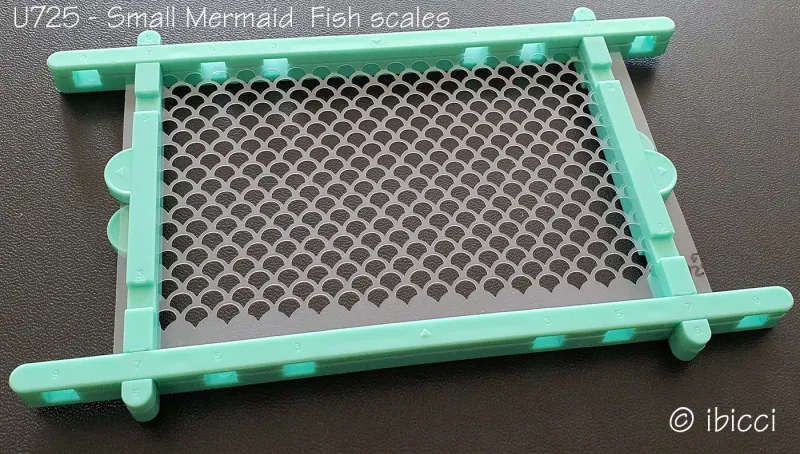 ibicci Mermaid or Fishscale stencil - Small Landscape