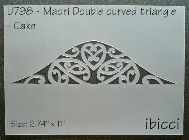 ibicci Maori Double Curved Triangle Cake stencil
