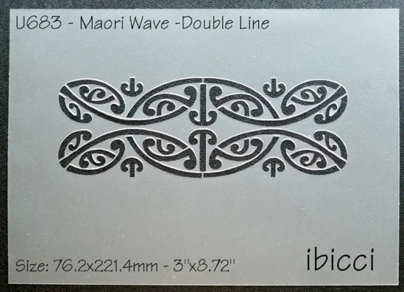 ibicci Maori Wave Oval Centre Cake stencil