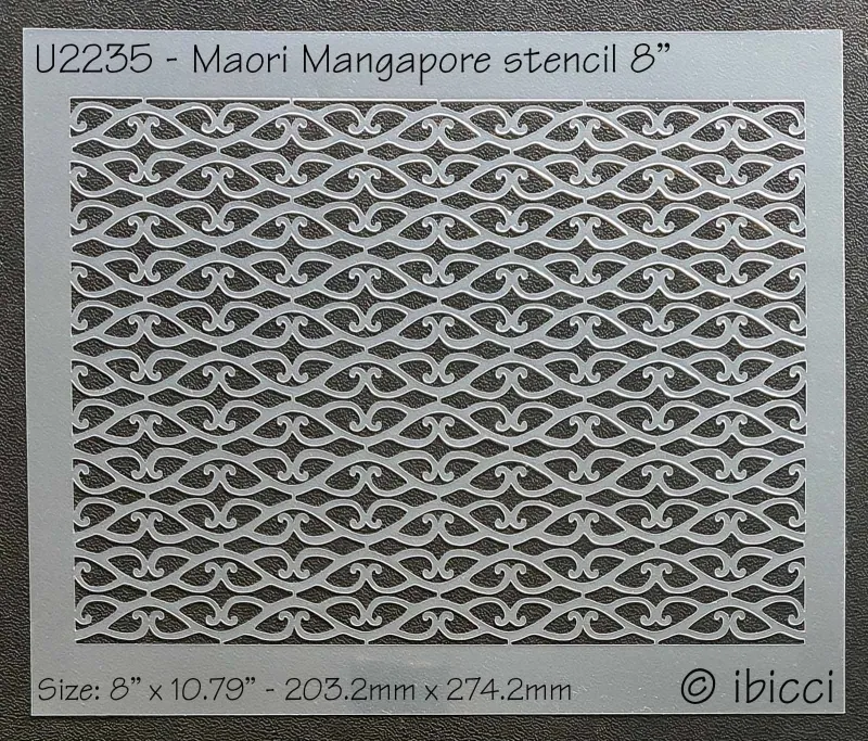 ibicci Maori Mangapore stencil 8"