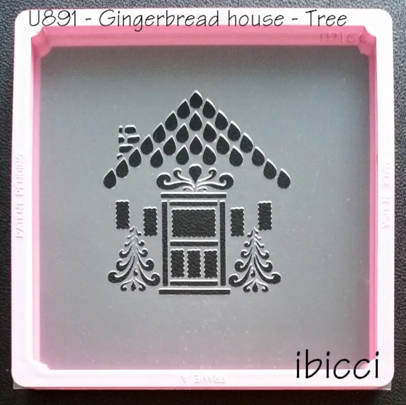 Christmas Gingerbread House stencil - Tree