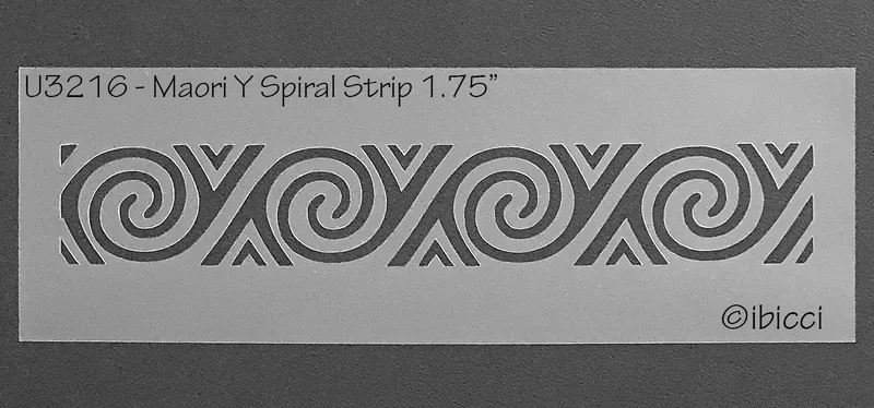 ibicci MP Māori Swirl Strip stencil 1.75" high