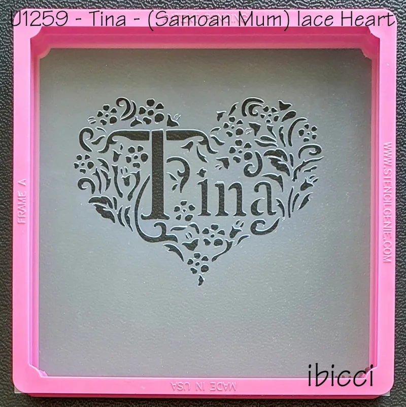 ibicci Tina lace heart stencil
