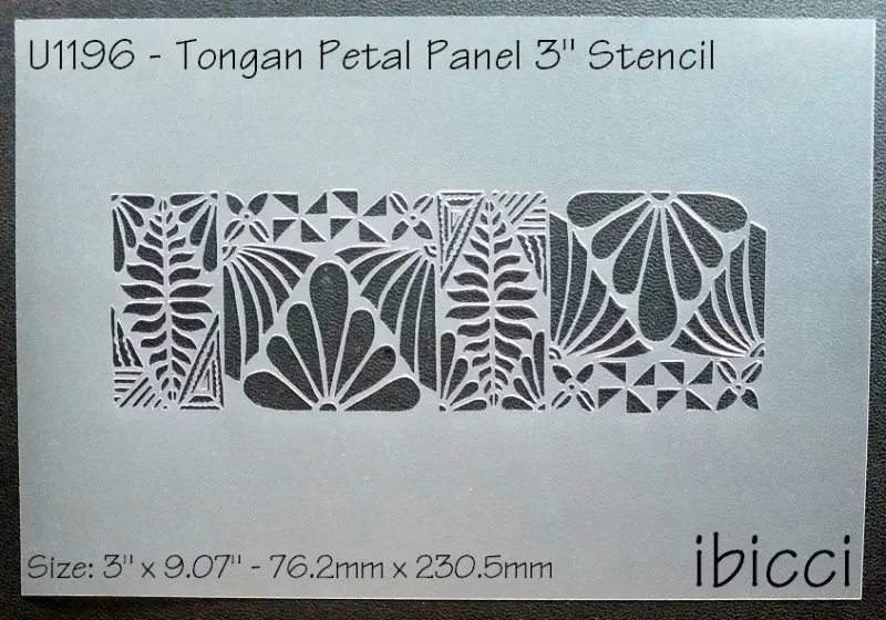 ibicci Tongan Petal Panel Stencil - 3"