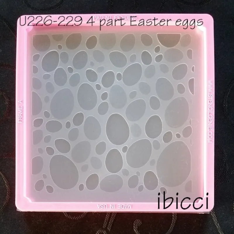 Easter Egg 4 part stencil together in Genie