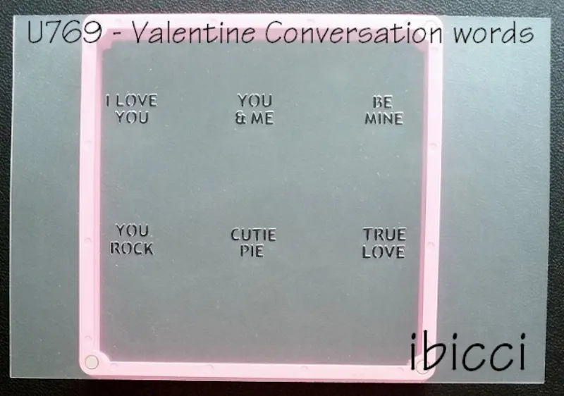 ibicci Valentine Conversations words stencil