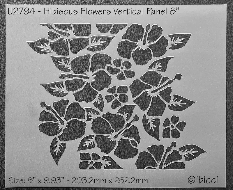 ibicci Hibiscus Flowers Vertical Panel 8inch