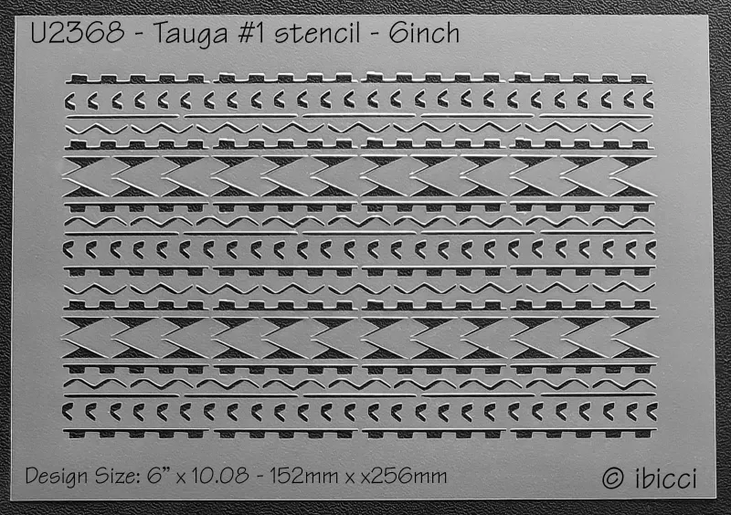 ibicci Tauga #1 cake stencil 6"