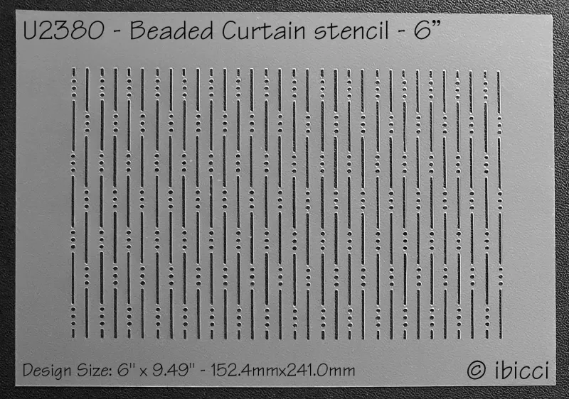 ibicci Beaded Curtain stencil 6"