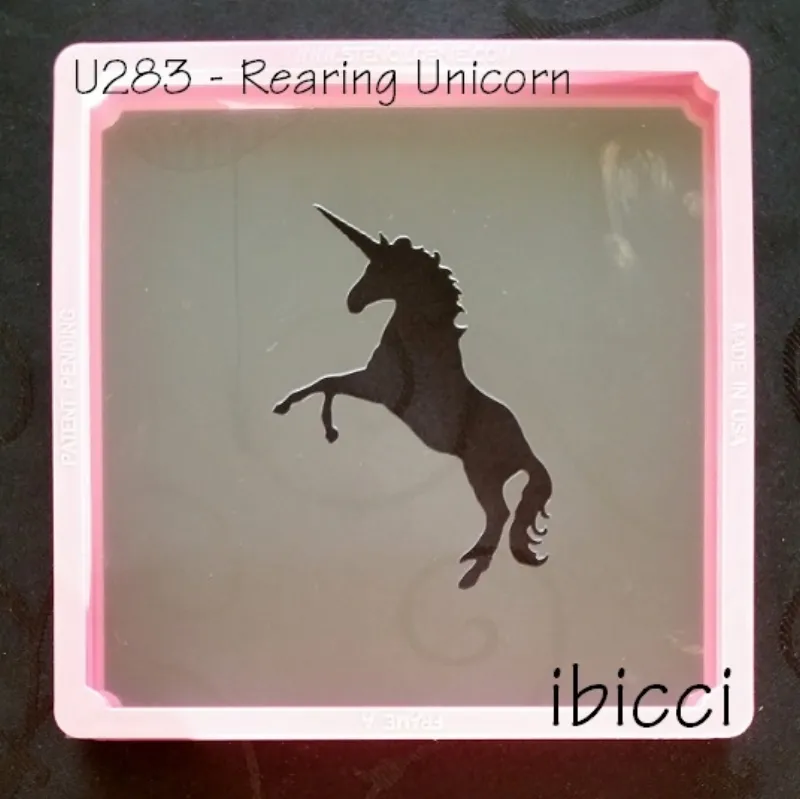 ibicci Rearing Unicorn stencil
