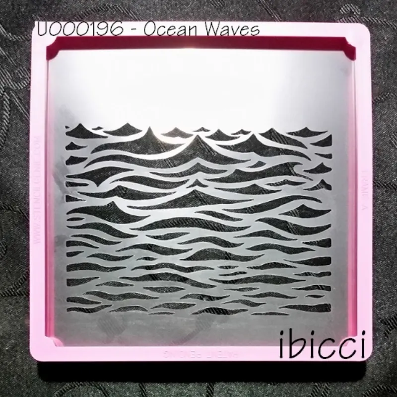 Ocean Waves stencil