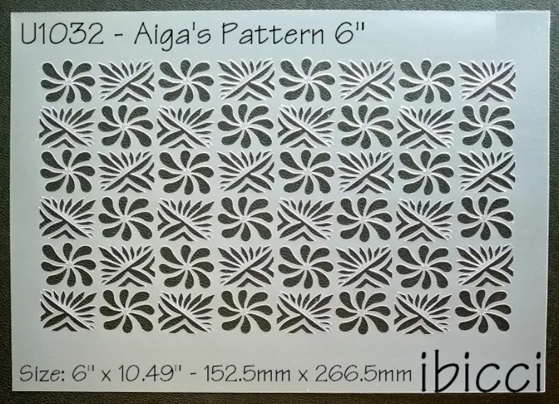 ibicci Aiga's Samoan Pattern Cake stencil 6" height