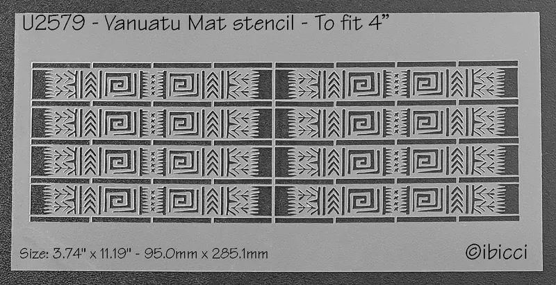 ibicci Vanuatu Mat 4 band stencil to fit 4"