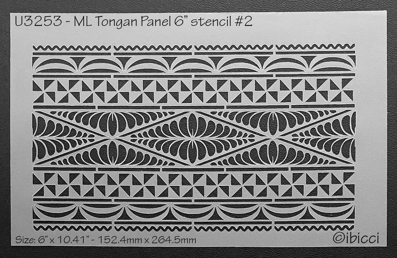 ibicci ML Tongan Panel stencil 6" - #2