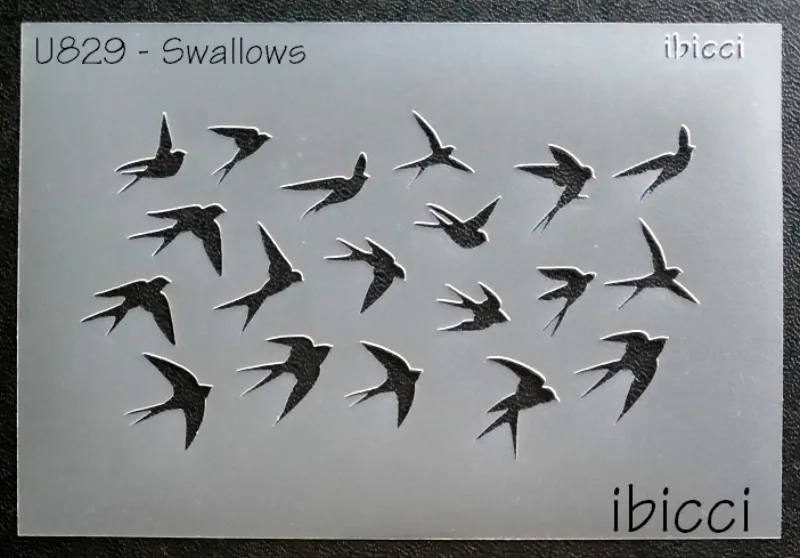 ibicci Flock of Swallows stencil