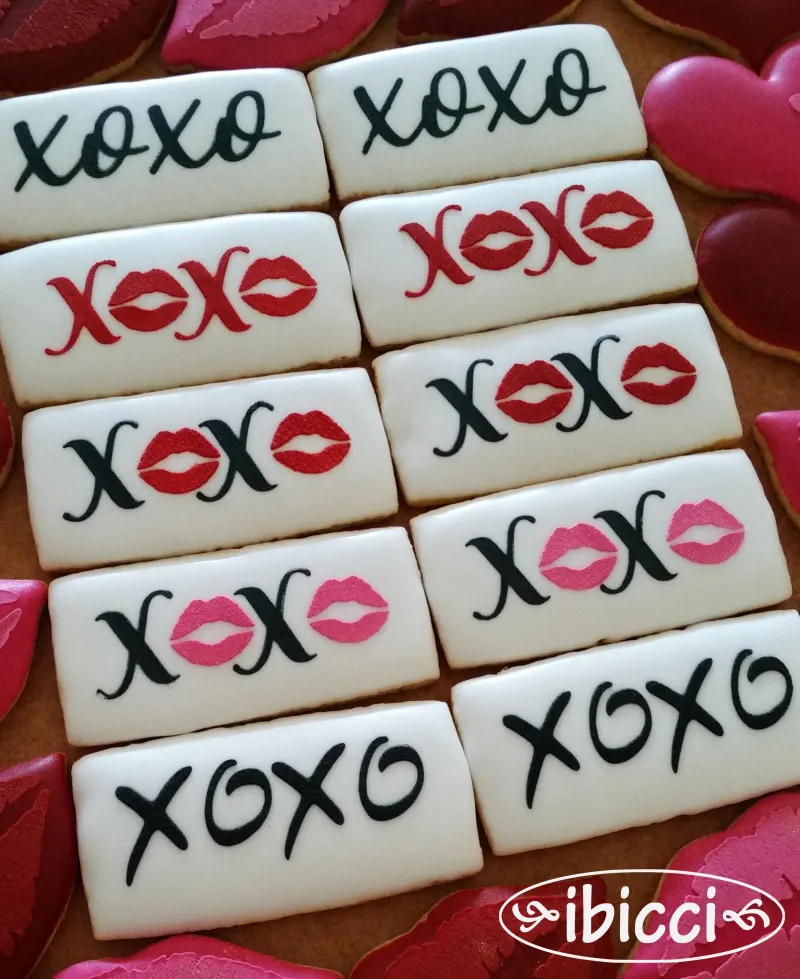 ibicci Valentines XOXO cookies