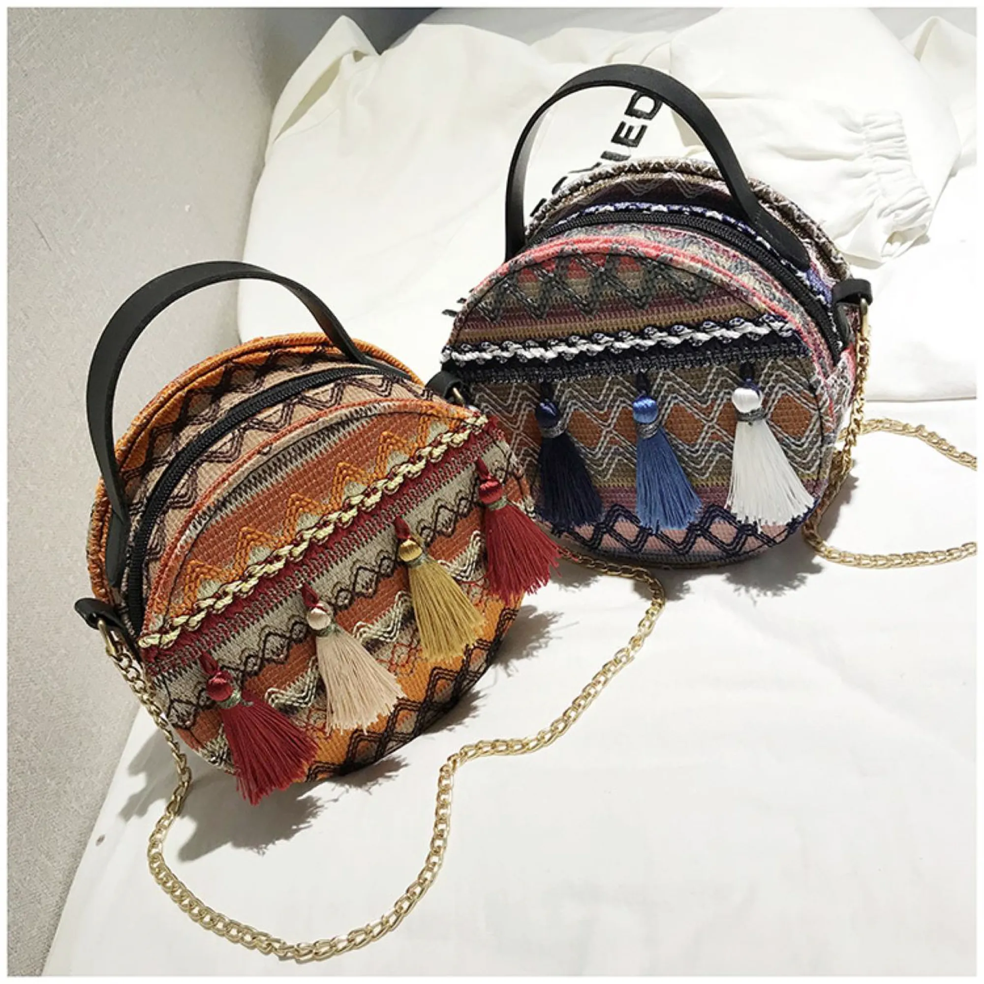 Boho fashion circle bag