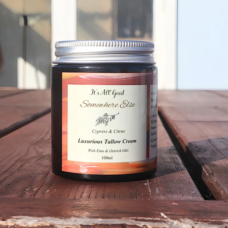 Jar of Cypress & Citrus tallow cream