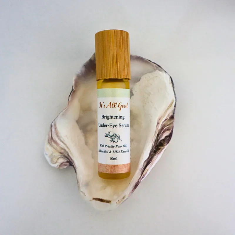 Glass roll-on bottle of Brightening Under-Eye Serum
