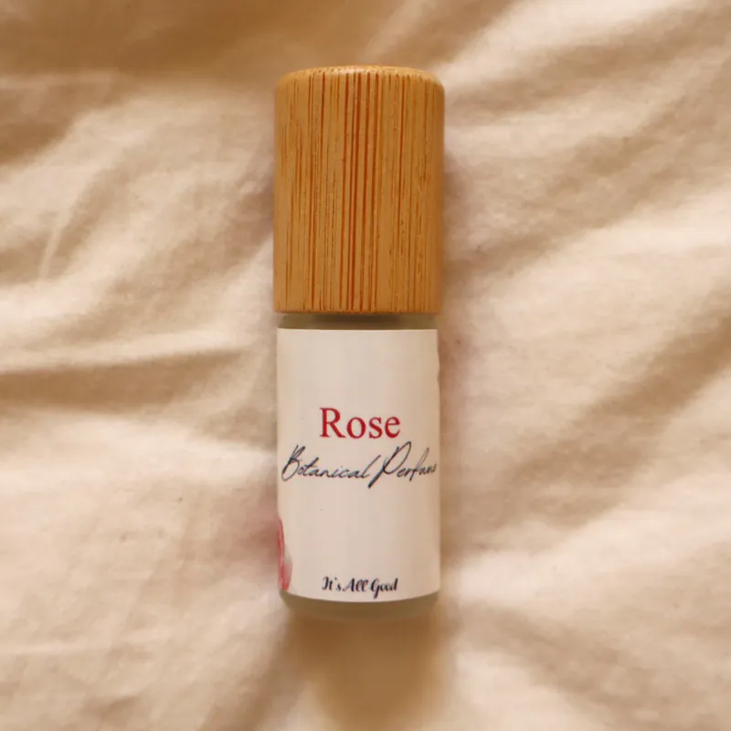 Bottle of Rose botanical perfume by It's All Good