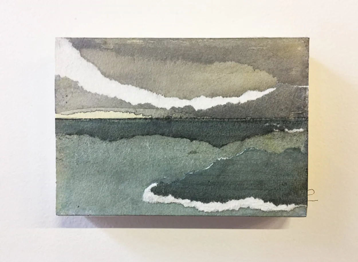 'Under The Clean Wind' mixed media on board 145mm x 105mm