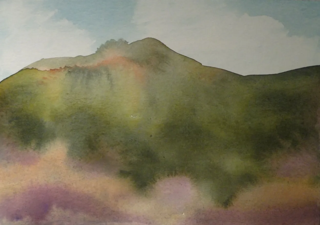 'Like a tree' watercolour on paper, framed 270x150mm
