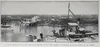 From desolate swamp to arable land. Showing a view of the Hauraki plains: A landing-place on the Piako River, at 'the orchard'. Auckland Libraries Heritage Collections AWNS-19130123-04-01