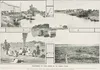 Scenes on the Hauraki Plains. (1) Kerepehi (2) Drainers' camp at Pipiroa (3) Piako River approaching Kerepehi (4) Waikaka Māori village (5) Site of future Pipiroa township. NZG-19100209-0023-01