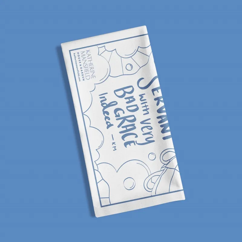 KMHG quote tea towel folded in half