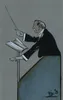 Caricature of Robert Parker by Herbert Fitzherbert, 1903. Collection of Minette Parker, granddaughter of Robert Parker.