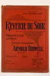 A booklet of sheet music showing signs of age and wear and tear around the edges. It has a vibrant red cover and black print.