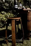 Wine barrel stool