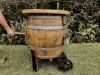 Wine barrel leaner/ drinks holder